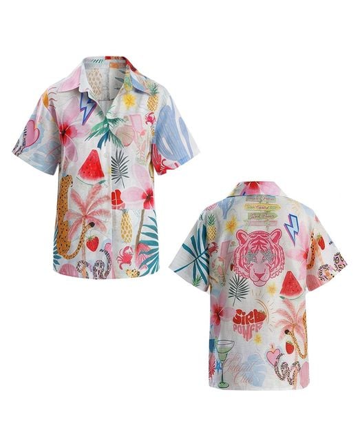 LOVEIST STORE Blue Nancy Printed Shirts