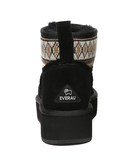 EverAu Australia Black Plover Ankle Platform Boots
