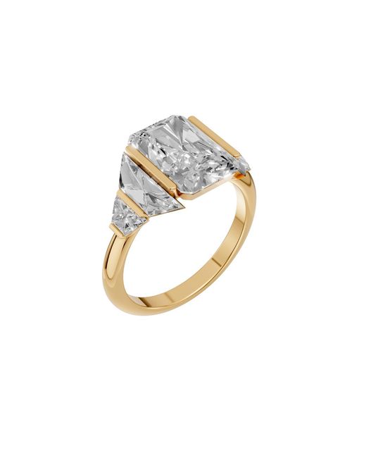 Aya Fine Jewelry Metallic Radiant Cut Lab Diamond Engagement Ring