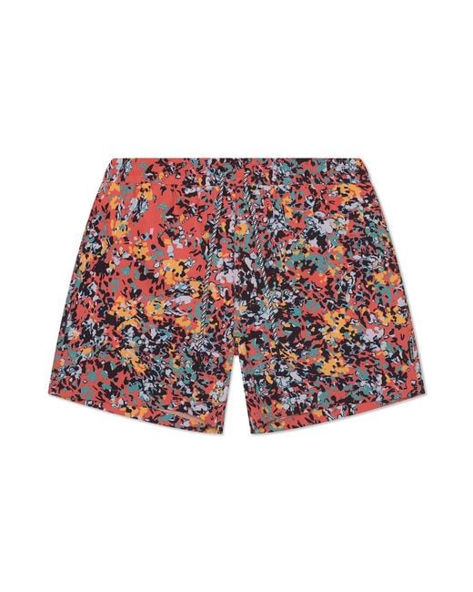 Playaluxe Red Tulum Volley Swim Trunk Confetti for men