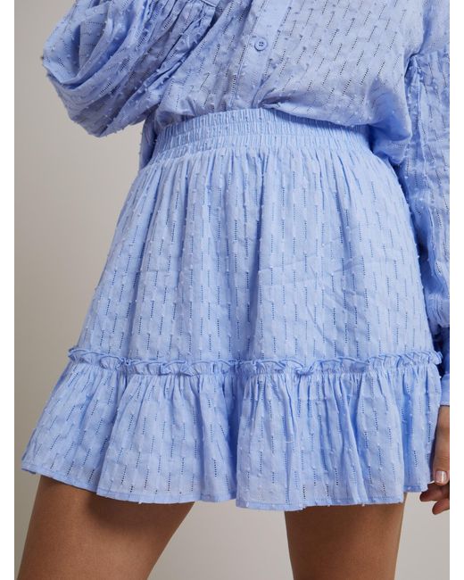 Lula-Ru Blue Ida Cotton Skirt