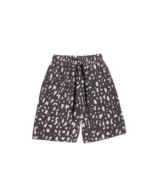 mysimplicated Gray Neutrals Bermuda Shorts Numbers Design