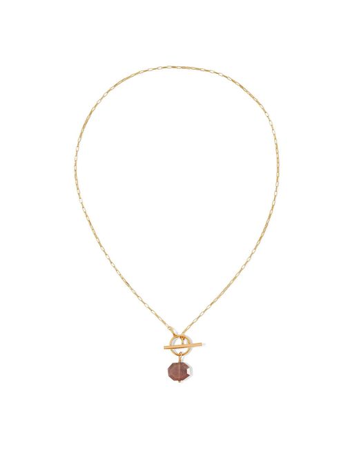 Heather Hawkins Jewelry Metallic Stop And Stare Toggle Front Clasp Necklace