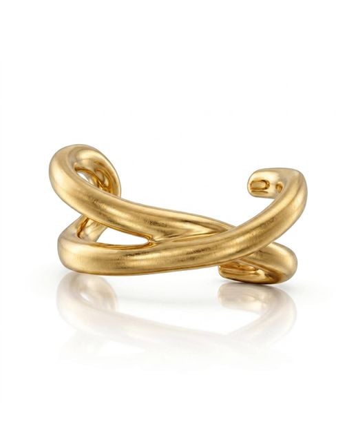 Zahav Jewelry Metallic 14K Solid Continuous Ear Cuff