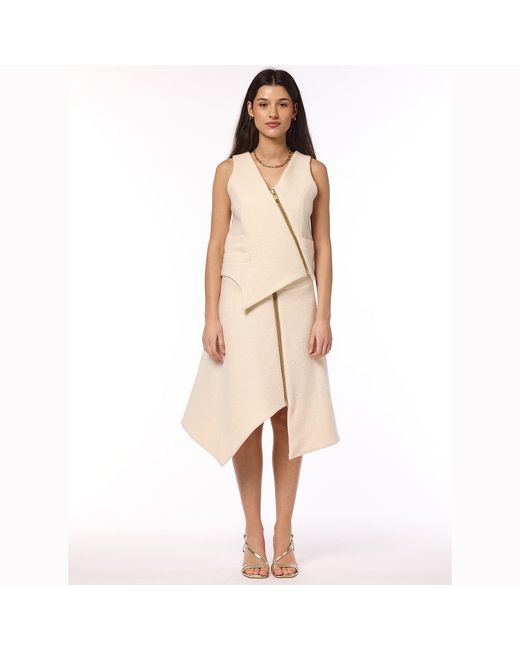 F.j.k by Farah Kadhimi Natural Emily The Ivory High Waisted Flirty Skirt