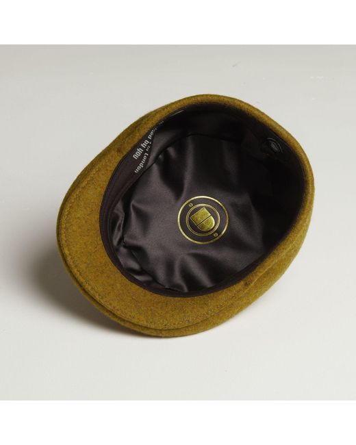 Dasmarca Hats Green Tate Dijon Blocked Melange Felt Cap for men