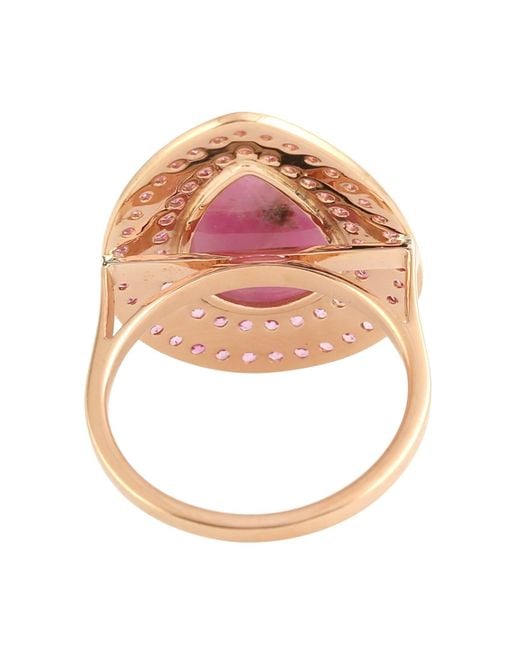 Artisan Pink Sapphire Halo Ring