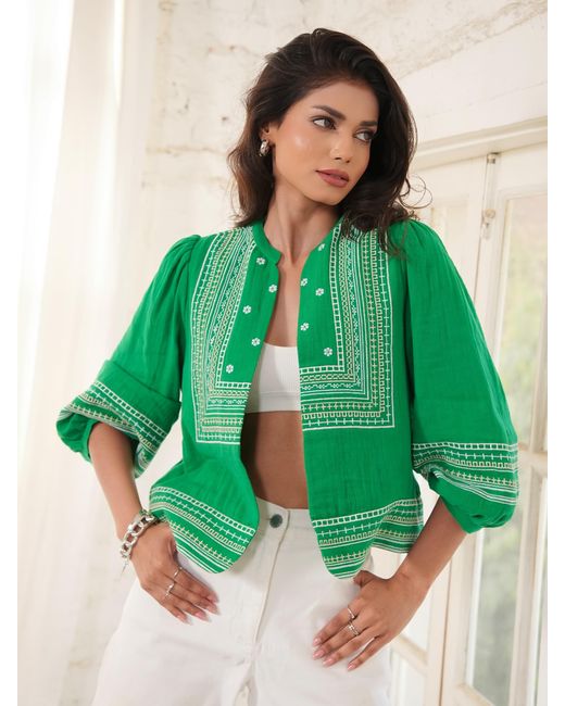 Rose & Nancy Green Florence Cotton Jacket