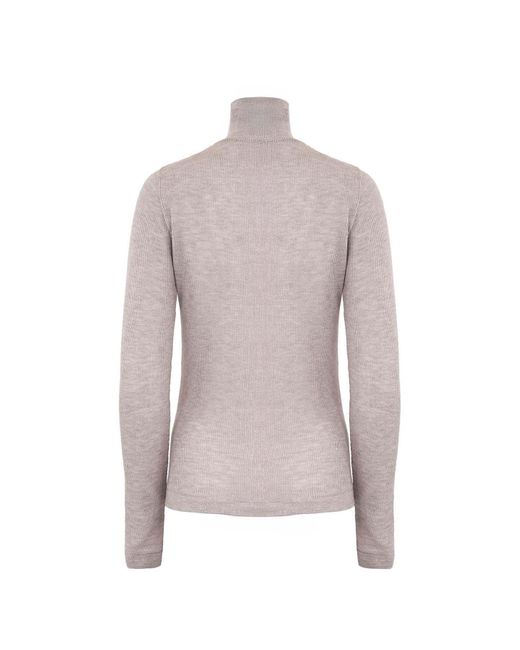 Theo the Label Pink Nomia Sheer Knit Turtleneck