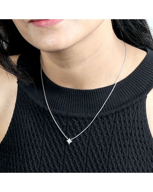 Artisan White Diamond Star Pendant Necklace