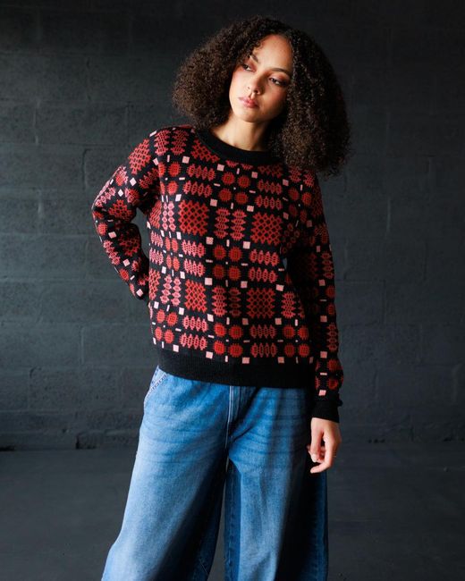 Mabli Red Carthen Merino Pullover