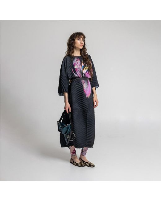 ARTISTA Blue Ruben Pleated Maxi Dress