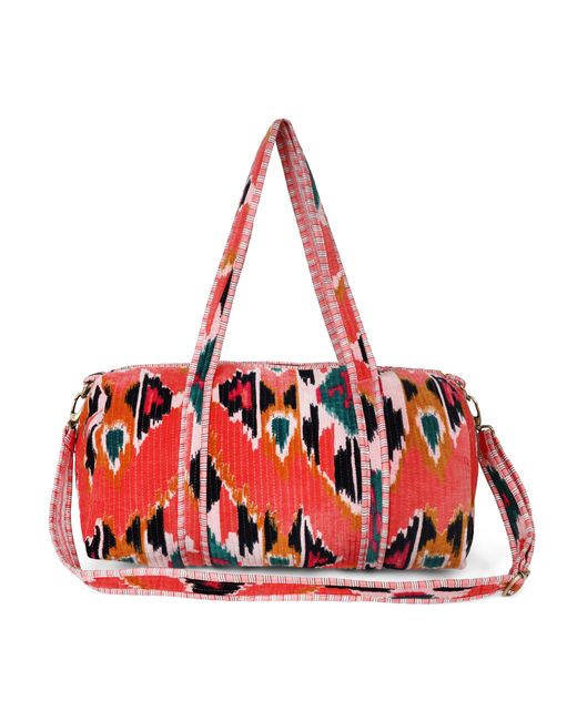 Conscious Yoga Collective Green The Ikat Velvet Weekender