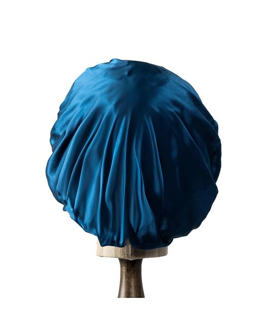 Soft Strokes Silk Blue Pure Mulberry Silk Hair Bonnet