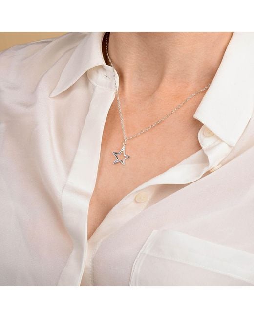 Nellou Jewellery Metallic Northern Star Necklace Plated Sterling