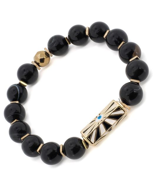 Ebru Jewelry Black Onyx Evil Eye Bracelet