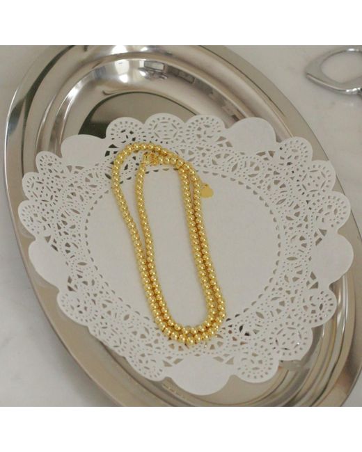 Nazzar Metallic Beaded Sphere Necklace