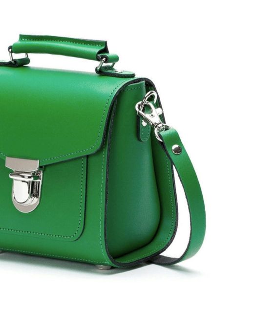 Zatchels Green Handmade Leather Sugarcube Plus