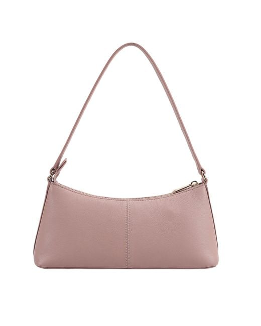 Paul Costelloe Pink Zoey Leather Shoulder Bag
