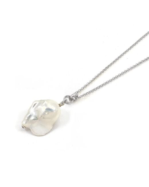 Biko Jewellery Metallic Barroco Pearl Pendant