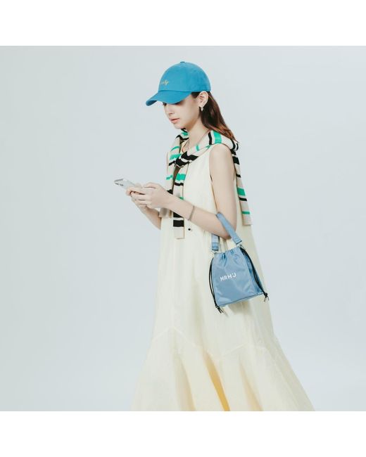 MARHEN.J Blue Recycled Nylon Mini Cross Bag