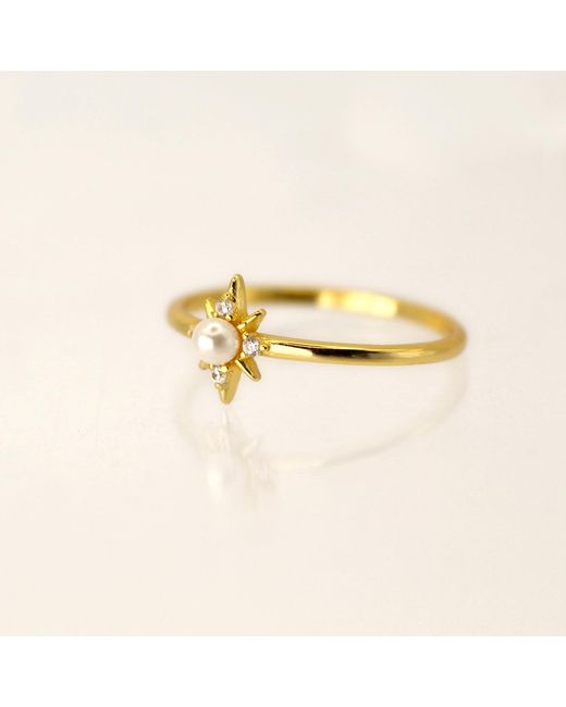 VicStoneNYC Fine Jewelry Metallic North Star Pearl Ring