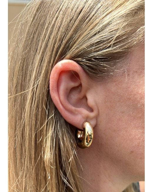 SHYMI Metallic Medium Donut Hoops