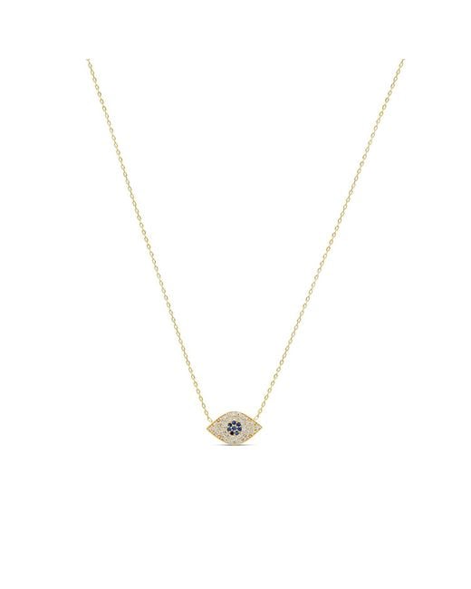 SHYMI Metallic Pave Evil Eye Necklace