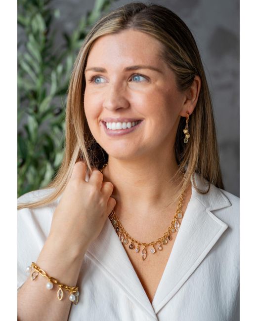 Loni Paul Jewelry Metallic Single Strand Gemstone Charm Necklace