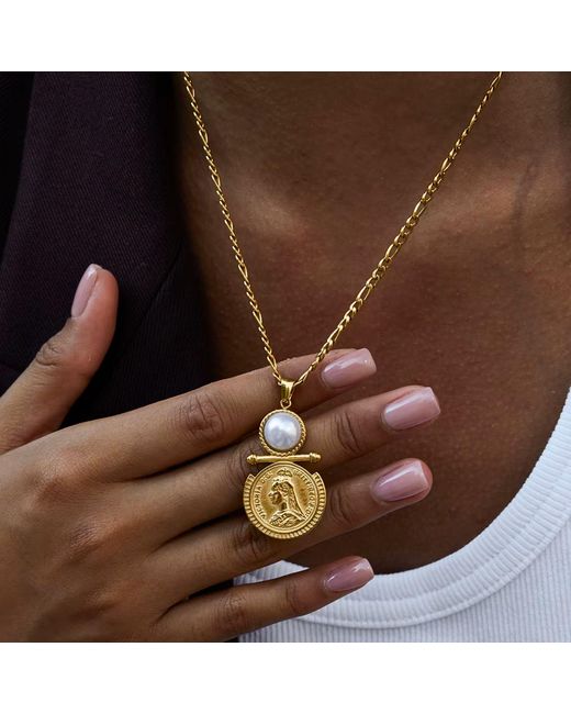 Olivia Le Metallic Athena Coin Pendant Necklace