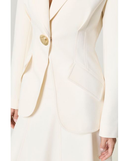 Nocturne Natural Accent Padded Shoulder Jacket