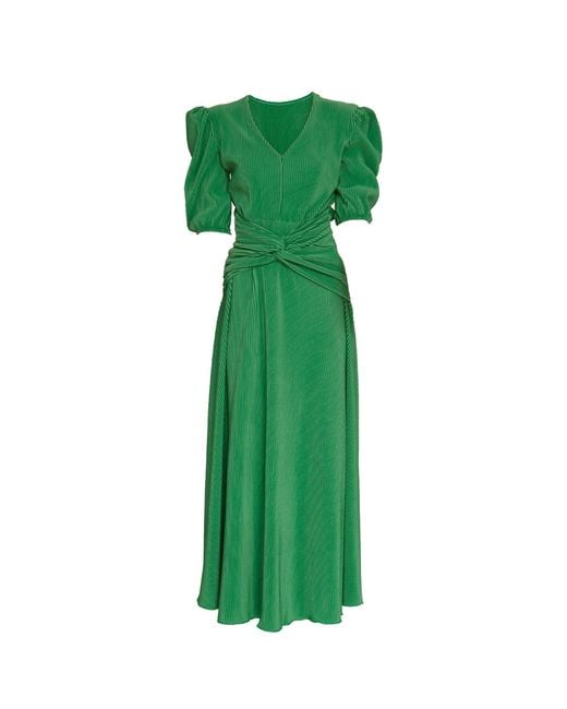 SOHUMAN Green Peuc Midi Dress