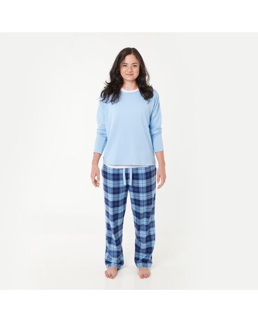 Lounge Blue Soft, Breathable Organic Brushed Cotton Loungewear Trousers