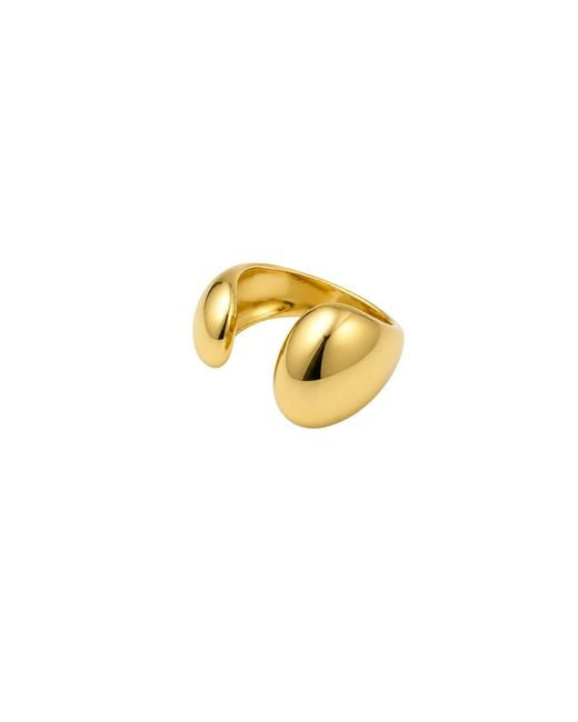 Uchi and Soto Metallic Kin Statement Open Ring