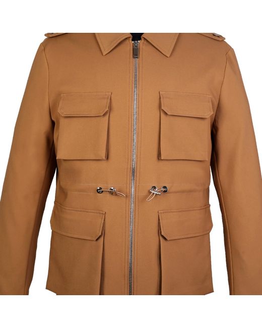 DAVID WEJ Brown Ashford Military Jacket – for men