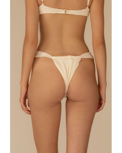 Montce White Neutrals Amalia Texture Sandra Bikini Bottom