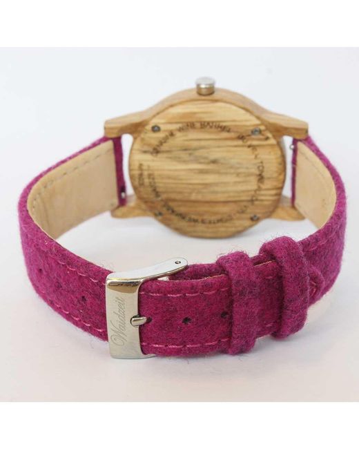 Waidzeit Purple Barrique Alpine Watch With Merino Wool Strap