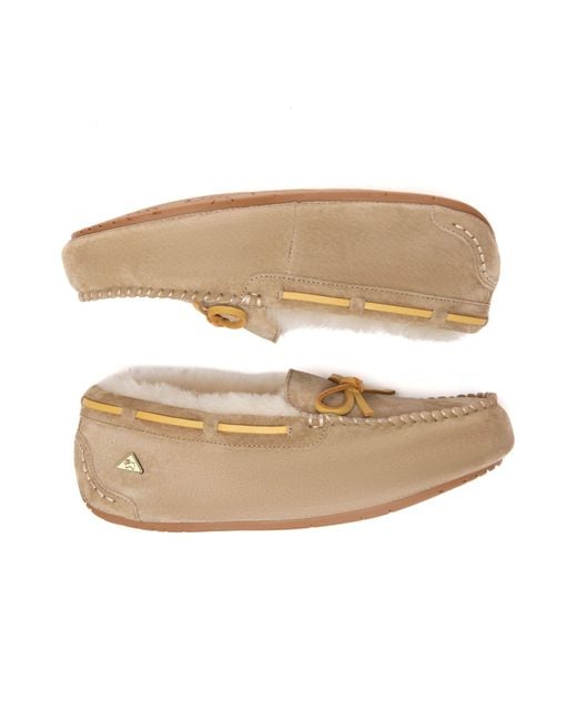 EverAu Australia Natural Crested Leather Loafers