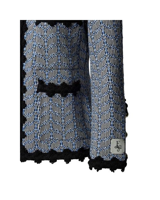 The Extreme Collection Blue Metallic Lady Jacket Textured