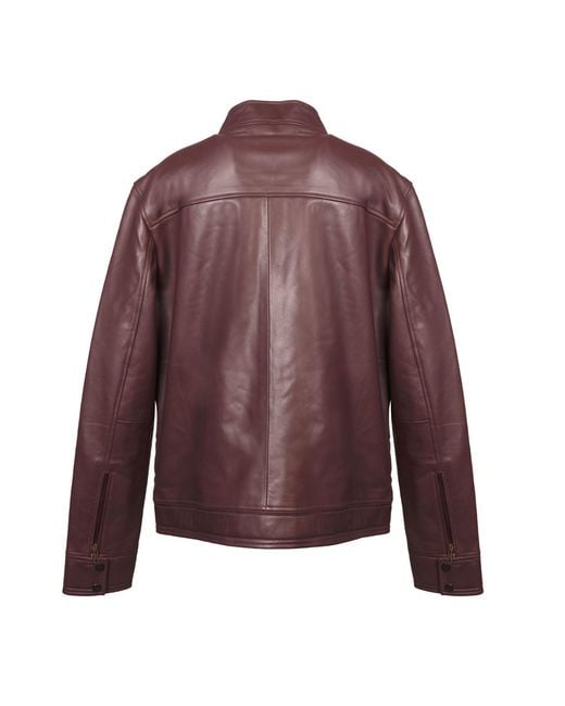 Zasta Studio Purple Single Malt Quilted Leather Jacket