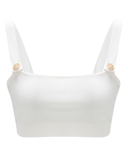 Peraluna White Elizabeth Knit Bralette