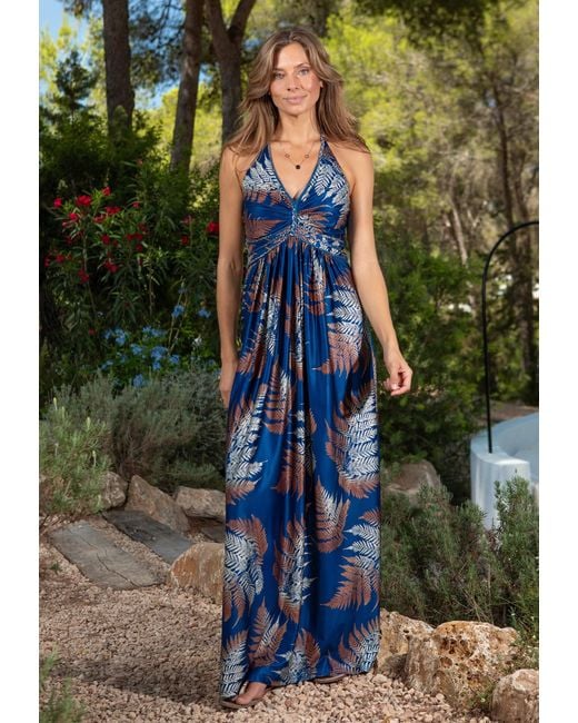 Chic by Lirette Blue Halter Dress Boquete
