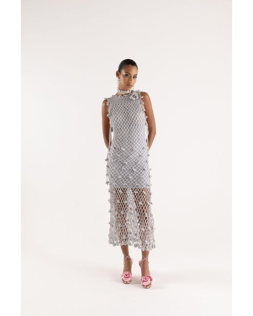 Andreeva Gray Sofia Handmade Crochet Dress