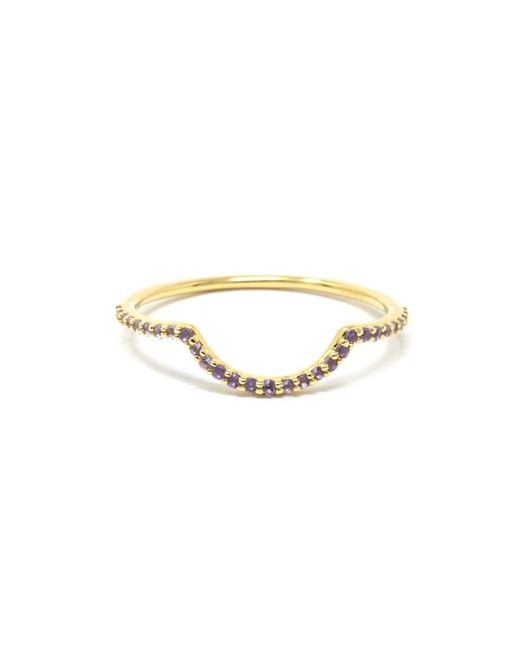 NASI SILVER Metallic Ora Half Eternity Ring- Amethyst