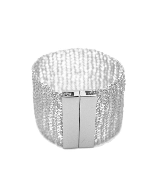 Lavish by Tricia Milaneze Metallic All Mesh Handmade Bracelet