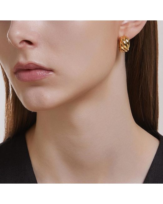 Didier Dubot Metallic Sélection. D Bold Brass Hoop Earring