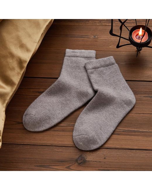 Soft Strokes Silk Brown Cashmere Quarter-Length Socks Set Of Two