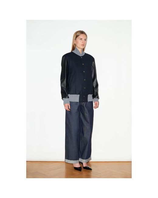 Hegarty Blue Varsity Bomber Jacket