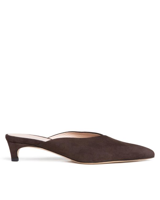 Beautiisoles by Robyn Shreiber Made in Italy Brown Gal Suede Mule Comfortable Dressy & Elegant For Work & Evening