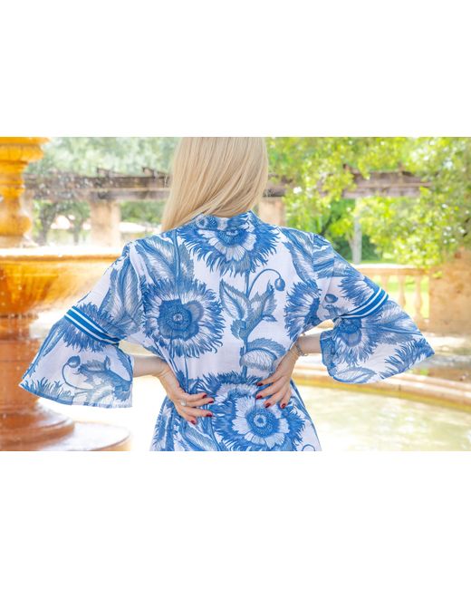IslaPayal Blue Cape Midi